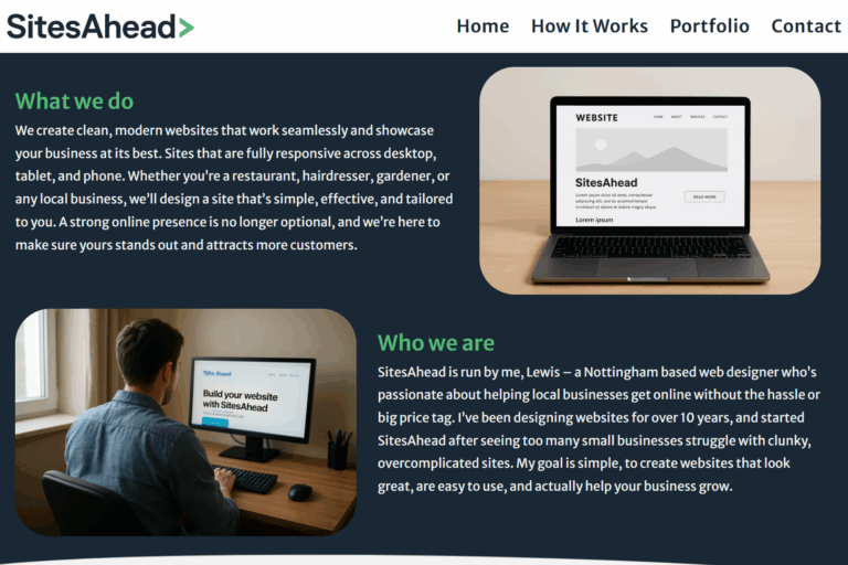 sitesahead-homepage